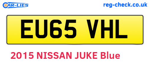 EU65VHL are the vehicle registration plates.