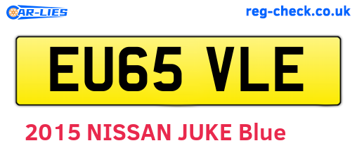 EU65VLE are the vehicle registration plates.