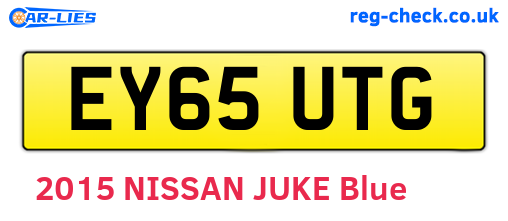 EY65UTG are the vehicle registration plates.