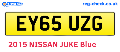 EY65UZG are the vehicle registration plates.