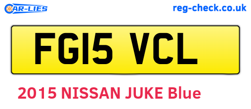 FG15VCL are the vehicle registration plates.