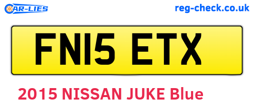 FN15ETX are the vehicle registration plates.