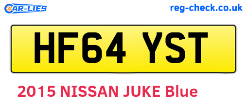 HF64YST are the vehicle registration plates.