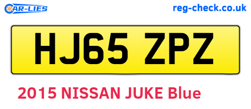 HJ65ZPZ are the vehicle registration plates.
