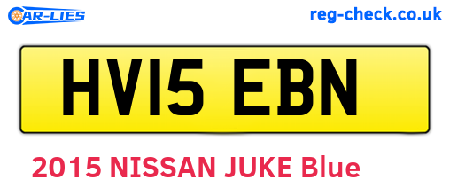 HV15EBN are the vehicle registration plates.