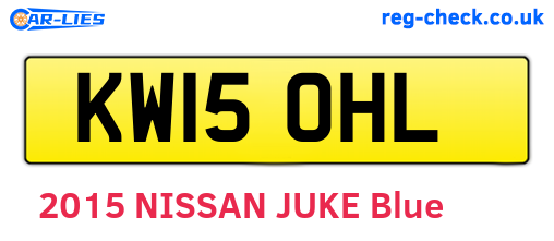 KW15OHL are the vehicle registration plates.