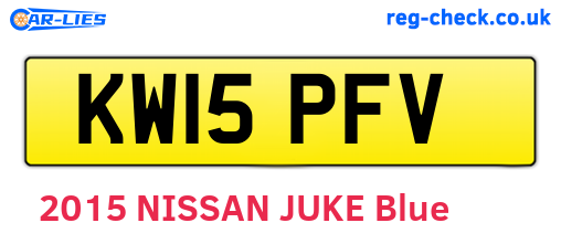 KW15PFV are the vehicle registration plates.
