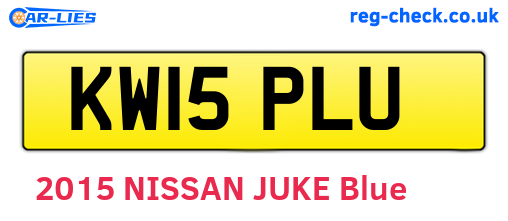 KW15PLU are the vehicle registration plates.