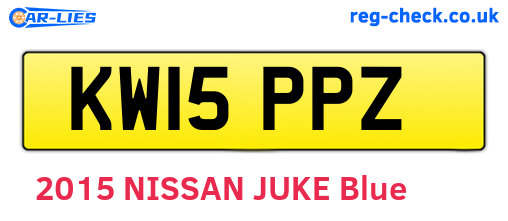 KW15PPZ are the vehicle registration plates.