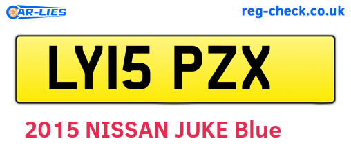 LY15PZX are the vehicle registration plates.