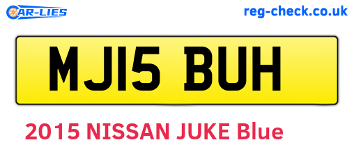 MJ15BUH are the vehicle registration plates.