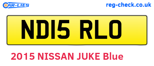 ND15RLO are the vehicle registration plates.