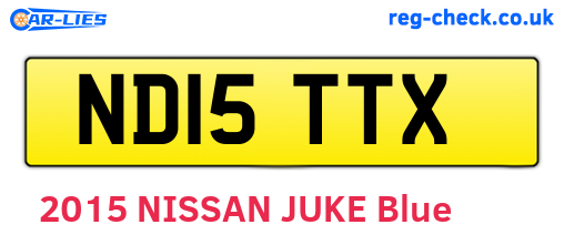 ND15TTX are the vehicle registration plates.