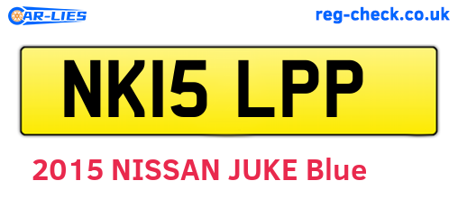 NK15LPP are the vehicle registration plates.