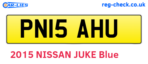 PN15AHU are the vehicle registration plates.