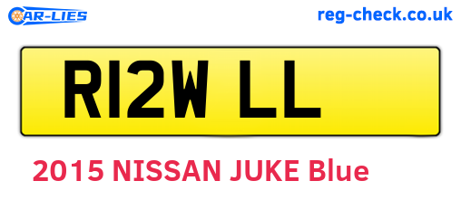 R12WLL are the vehicle registration plates.
