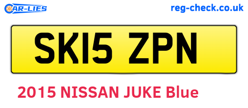 SK15ZPN are the vehicle registration plates.