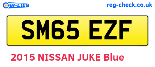 SM65EZF are the vehicle registration plates.