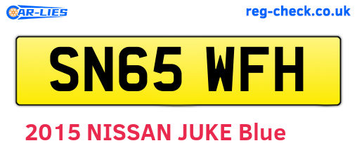 SN65WFH are the vehicle registration plates.