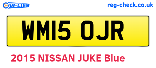 WM15OJR are the vehicle registration plates.