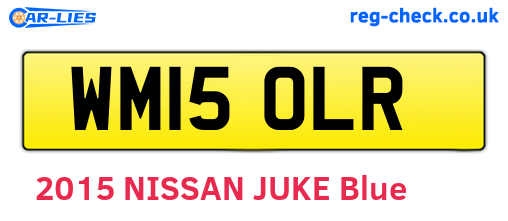 WM15OLR are the vehicle registration plates.