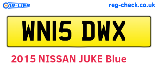 WN15DWX are the vehicle registration plates.