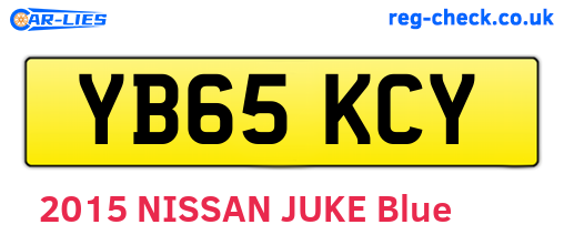 YB65KCY are the vehicle registration plates.