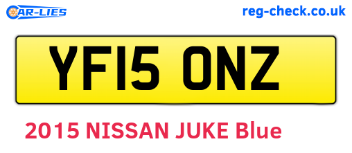YF15ONZ are the vehicle registration plates.