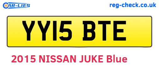 YY15BTE are the vehicle registration plates.