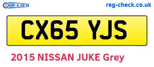 CX65YJS are the vehicle registration plates.