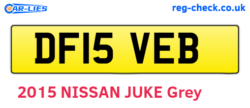 DF15VEB are the vehicle registration plates.