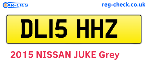 DL15HHZ are the vehicle registration plates.