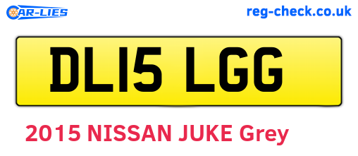 DL15LGG are the vehicle registration plates.
