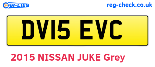 DV15EVC are the vehicle registration plates.