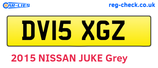 DV15XGZ are the vehicle registration plates.