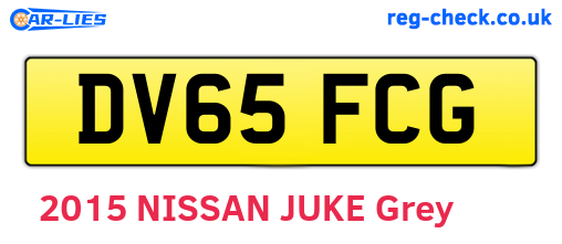 DV65FCG are the vehicle registration plates.