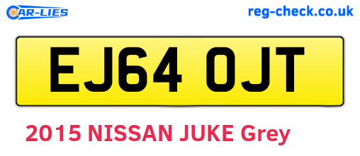 EJ64OJT are the vehicle registration plates.