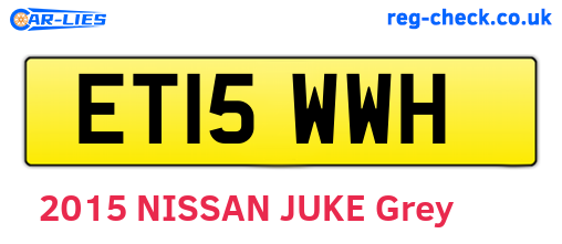 ET15WWH are the vehicle registration plates.