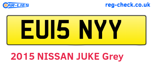EU15NYY are the vehicle registration plates.