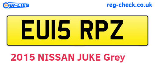 EU15RPZ are the vehicle registration plates.