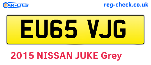 EU65VJG are the vehicle registration plates.