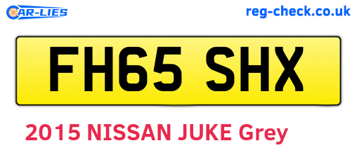 FH65SHX are the vehicle registration plates.