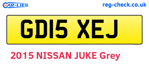 GD15XEJ are the vehicle registration plates.