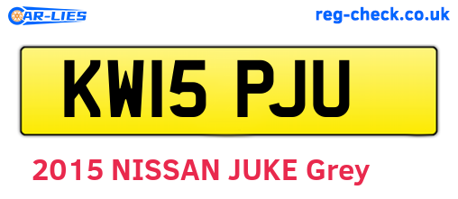 KW15PJU are the vehicle registration plates.