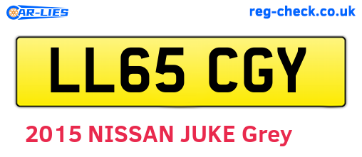 LL65CGY are the vehicle registration plates.