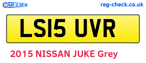 LS15UVR are the vehicle registration plates.