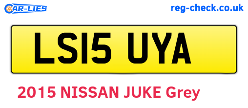 LS15UYA are the vehicle registration plates.