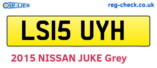 LS15UYH are the vehicle registration plates.