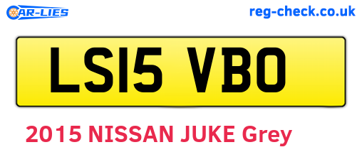 LS15VBO are the vehicle registration plates.
