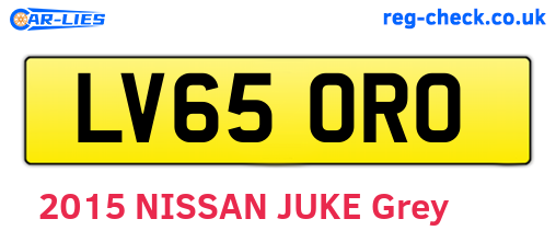 LV65ORO are the vehicle registration plates.